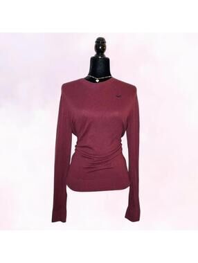 Hollister Maroon Long Sleeve Shirt Mens Size Small Red